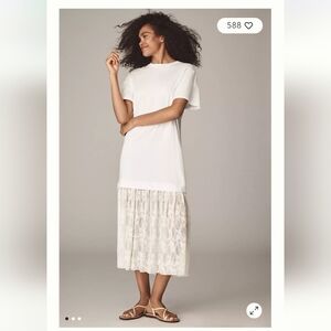 Twofer Lace Tshirt Dress